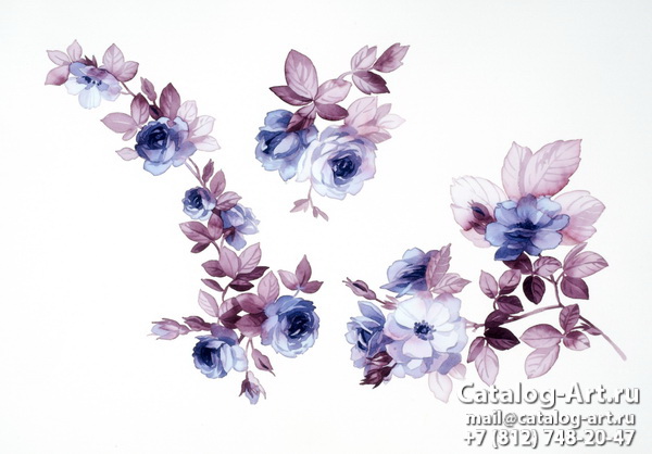 Натяжные потолки с фотопечатью - Голубые цветы 39